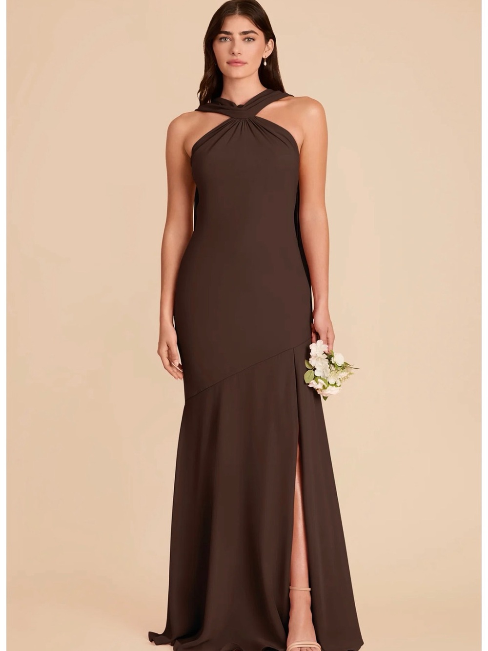 Birdy Grey Chocolate Brown Evening Gown